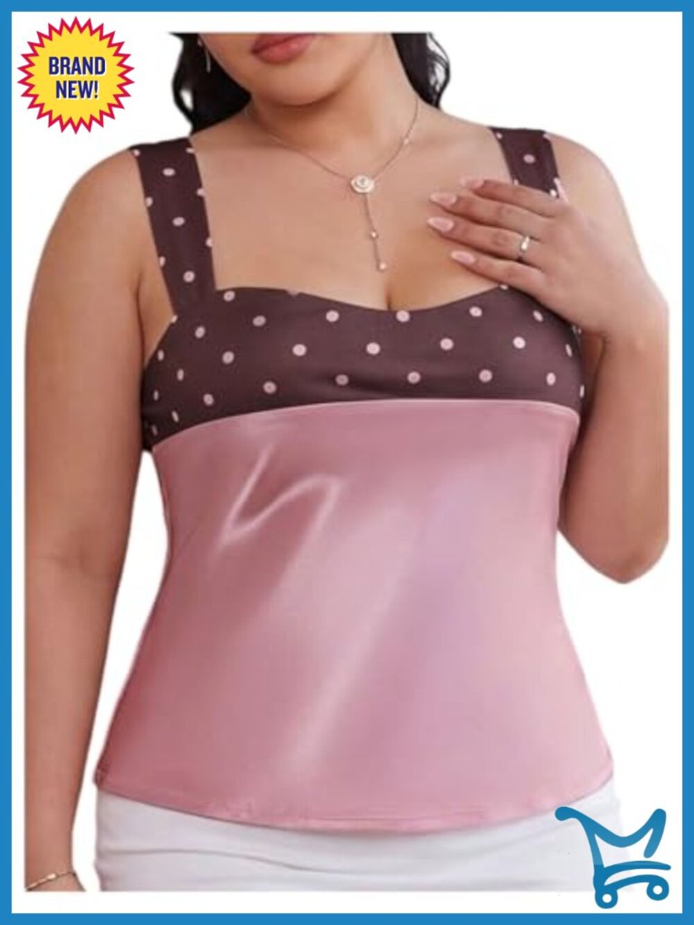Plus Size Polka Dots Tank Top Tie Back Sleeveless Y2K Going Out Top